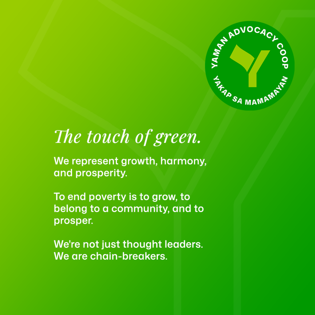 The meaning of color green in Yaman Advocacy Cooperative Ofiicial Logo