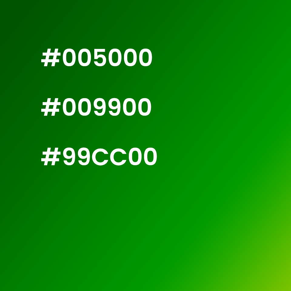 Yaman Color Green Pallette